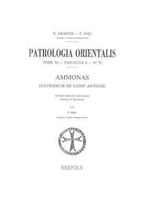 Ammonas successeur de saint Antoine.