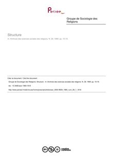 Structure  - article ; n°1 ; vol.28, pg 10-19