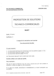 Btstc proposition de solutions technico   commerciales 2002 msou