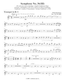 Partition trompette 1, Symphony No.36  Christmas Symphony , F major par Michel Rondeau