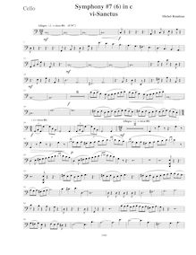 Partition violoncelles, Symphony No.7  Requiem , C minor, Rondeau, Michel par Michel Rondeau