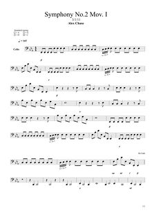 Partition violoncelles, Symphony No.2 en E-flat major, E♭ major