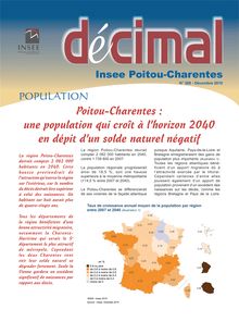 Poitou-Charentes : une population qui croît à lhorizon 2040 en dépit dun solde  naturel négatif