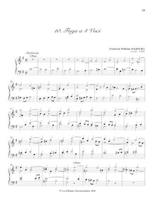Partition , Fuga a 4 Voci (G major), Fughe e Capricci, Op.1, F major