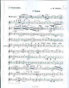 Partition violons I, Piano Concerto No.5, Cinquième concertoo pour le piano