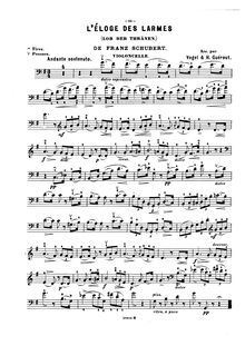 Partition de violoncelle, Lob der Tränen, D.711 (Op.13/2)