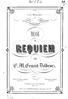 Partition complète, Requiem, Op.7, Messe de requiem, A minor, Deldevez, Édouard Marie Ernest