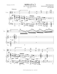Partition Mvt. 1, Piano et viole de gambe Sonata No.2, Ingerman, Mark