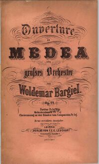 Partition couverture couleur, Ouverture zu Medea, Op.22, F minor