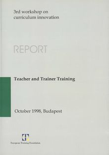 Teacher and trainer training