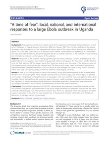 “A time of fear”: local, national, and international responses to a large Ebola outbreak in Uganda