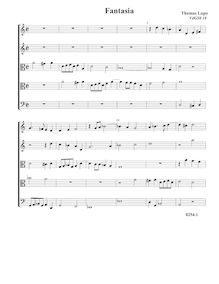 Partition Fantasia VdGS No.10 - partition complète (Tr Tr T T B), fantaisies pour 5 violes de gambe