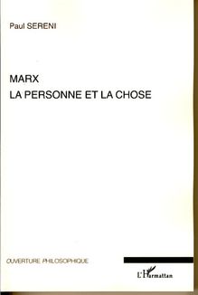 Marx : la personne et la chose