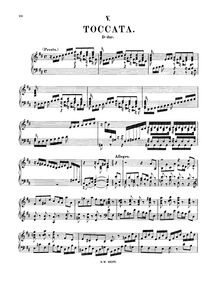 Partition complète (BWV 912), Toccata, Bach, Johann Sebastian
