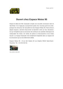 Duvert chez Espace Motos 95