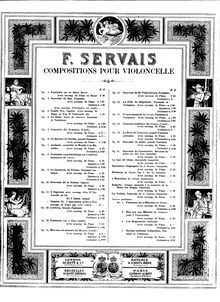 Partition violoncelle et partition de piano, Caprice sur des motifs des l Opéra: Comte Ory