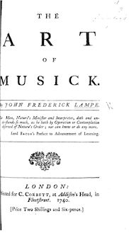 Partition Complete book, pour Art of Musick, Lampe, John Frederick
