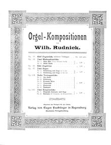 Partition complète (monochrome), 6 Vortragsstücke, Op.119