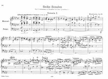 Partition Sonata No.1 en F minor, 6 sonates pour orgue, Mendelssohn, Felix