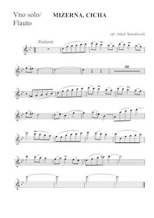 Partition Solo violon (ou flûte), Kolęda: Mizerna, cicha, Kowalewski, Jakub