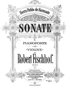 Partition complète, violon Sonata No.1, Op.47, A major, Fischhof, Robert