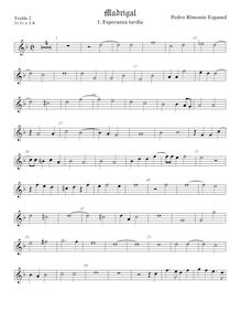 Partition viole de gambe aigue 2, madrigaux, Rimonte, Pedro par Pedro Rimonte