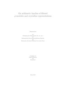 On arithmetic families of filtered φ-modules and crystalline representations [Elektronische Ressource] / Eugen Hellmann