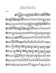 Partition altos, Le nozze di Figaro, The Marriage of Figaro, D major par Wolfgang Amadeus Mozart