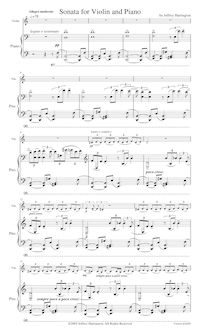 Partition complète, violon Sonata No.1, Harrington, Jeffrey Michael