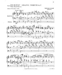 Partition , Grand Choeur en C, Cinq sorties, Op.68, Salomé, Théodore