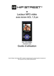 Lecteur MP3 vidéo Guide d utilisation