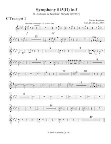 Partition trompette 1, Symphony No.15  Black Halloween , F minor par Michel Rondeau