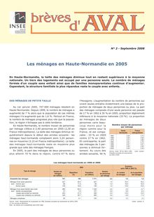 Les ménages en Haute-Normandie en 2005