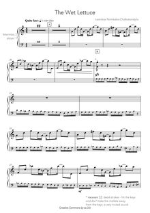 Partition Marimba 2 - musicien 1, pour wet lettuce, Psimikakis-Chalkokondylis, Nikolaos-Laonikos