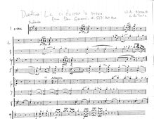 Partition hautbois 1/2, Don Giovanni, Il dissoluto punito ossia il Don Giovanni