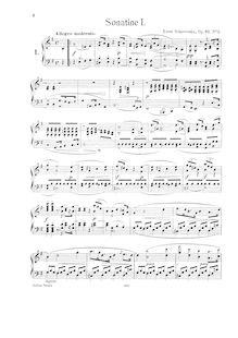 Partition complète, 2 sonatines, Op.52, Scharwenka, Xaver