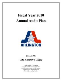 Fiscal Year 2007 Audit Plan