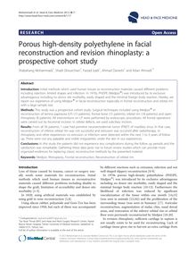 Porous high-density polyethylene in facial reconstruction and revision rhinoplasty: a prospective cohort study
