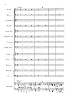 Partition , Adagio, Piano Concerto, Op.36, Draeseke, Felix