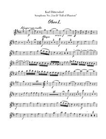 Partition hautbois 1, 2, 6 Symphonies after Ovid s Metamorphoses par Carl Ditters von Dittersdorf