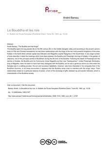 Le Bouddha et les rois - article ; n°1 ; vol.80, pg 15-39