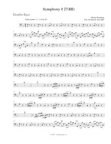Partition Basses, Symphony No.27, B-flat major, Rondeau, Michel par Michel Rondeau