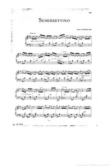 Partition complète, Scherzettino, G major, Chandelier, Albert