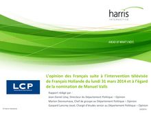 L opinion des français sur le remaniement : étude Harris Interactive