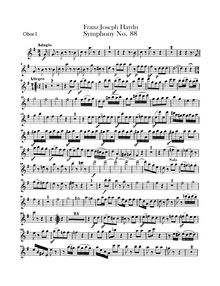 Partition hautbois 1, 2, Symphony No.88 en G major, Sinfonia No.88