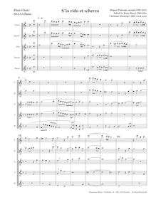 Partition , S io rido et scherzo (SSAAA flûtes), madrigaux pour 5 voix