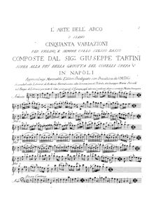 Partition complète (monochrome), L arte del arco; Variations on Gavotte from Corelli s Op.5, No.10