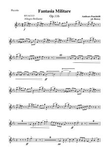 Partition parties complètes, Fantasia Militare, Op.116, Ponchielli, Amilcare