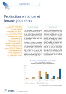 Agriculture : Production en baisse et intrants plus chers