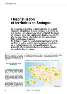 Hospitalisation et territoires en Bretagne (Octant n° 90)  